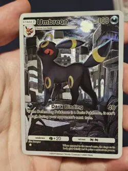 Umbreon Pokemon TCG Pocket Eevee Grove Custom Textured Fanart Card - Image 2