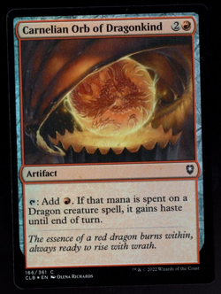 Carnelian Orb of Dragonkind 166/361 Common Foil Baldur's Gate MTG Near Mint - Image 1
