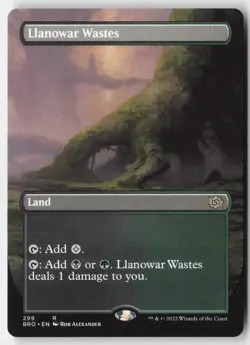 MTG - Llanowar Wastes (Borderless) R The Brothers' War 299 LP-NM - Image 1