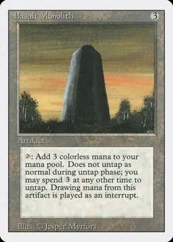 Revised Basalt Monolith MTG Magic the Gathering NM - Image 1