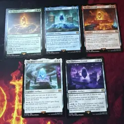 Water Wind Darkness Earth Fire Crystal Lot of 5 (Regular) Final Fantasy - Image 1