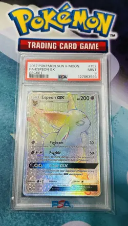 2017 POKEMON SUN & MOON FA/ESPEON GX SECRET PSA 9🔥 NEW CERT# - Image 1