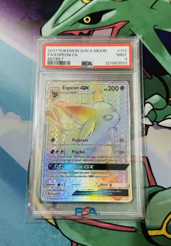 2017 POKEMON SUN & MOON FA/ESPEON GX SECRET PSA 9🔥 NEW CERT# - Image 3
