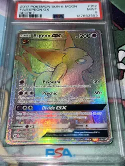 2017 POKEMON SUN & MOON FA/ESPEON GX SECRET PSA 9🔥 NEW CERT# - Image 4