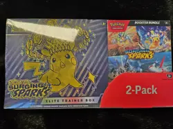 NEW Pokemon Surging Sparks Elite Trainer Box ETB + Booster Bundle Costco 2-Pack - Image 1
