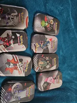 Pokemon TCG Black Bolt White Flare Mini Tins in Display Box Unova NEW Sealed x8 - Image 4