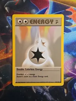 Pokemon Double Colorless Energy 124/130 Base Set 2 Uncommon Lp - Image 1