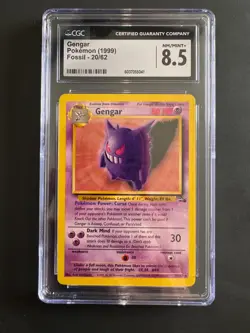 1999 Pokemon Gengar Non Holo Fossil 20/62 CGC 8.5 - Image 1