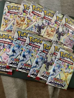 Pokemon Scarlet Violet Prismatic Evolutions Pack Lot X12 Factory Sealed Packs - Image 1