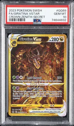 2023 POKEMON SWORD & SHIELD CROWN ZENITH SECRET FULL ART/GIRATINA VSTAR PSA 10 - Image 1