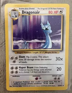 Pokemon Dragonair 18/102 Non-Holo Rare Base Set - Image 1