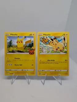 Pikachu 049/195 Silver Tempest & 049/203 Trick Or Trade 2022 - Pokemon TCG - NM - Image 1