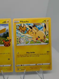 Pikachu 049/195 Silver Tempest & 049/203 Trick Or Trade 2022 - Pokemon TCG - NM - Image 3