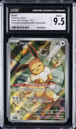 2025 POKEMON BLACK STAR PROMOS #173 EEVEE CGC 9.5 - Image 1