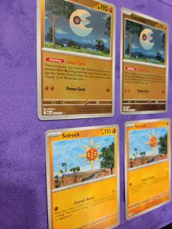 x2 Solrock 075/132 x2 Lunatone 074/132 - Mega Evolution - Pokemon NM/M English - Image 2
