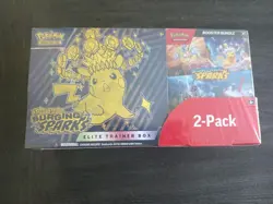 NEW Pokemon Surging Sparks Elite Trainer Box ETB + Booster Bundle Costco 2-Pack - Image 1