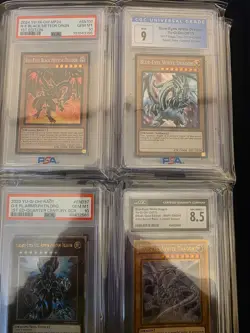 binder lot of graded yugioh slabs bulk psa and cgc - Image 5