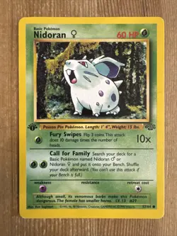 Nidoran - 57/64 - 1st Edition Jungle Set 1999 - Pokemon Card - DMG - Image 1