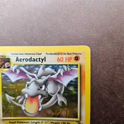 Aerodactyl 1/62 Pokemon Fossil Holo Rare Card - MP - Image 3