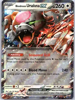 Bloodmoon Ursaluna ex 141/167 SV06: Twilight Masquerade - Pokemon Card - NM - Image 1