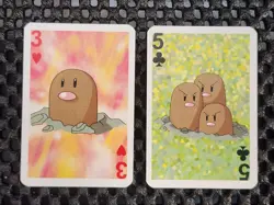 Dugtrio And Diglett Pokemon 1999 Mini Deck Poker Playing Cards 2.5x1.75in - Image 1