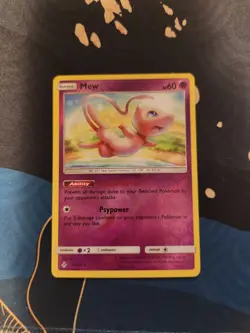 Mew 76/214 Unbroken Bonds Holo Rare Pokemon Trading Card Game - Image 1