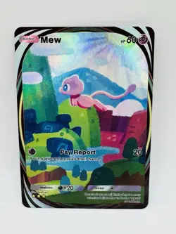 Pokemon POCKET Mew Kawaii illustration DIY Doujin Art Card - Image 1