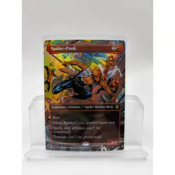 MTG - Spider-Punk - FOIL Borderless Rare #207 - Spider-Man NM - Image 1