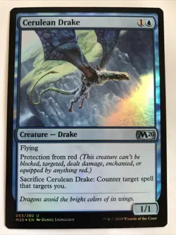 MTG Core Set 2020 Cerulean Drake Foil 053/280 NM - Image 1