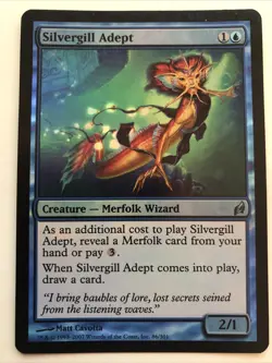 MTG Lorwyn Silvergill Adept Foil 86/301 MP - Image 1