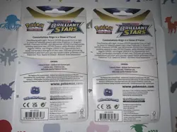 Brilliant Stars Eevee/Flapple Lot of 2 Single pack Checklane Blister Set Booster - Image 2