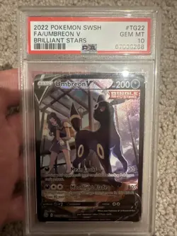 Pokemon TCG - Umbreon V TG22/TG30 - Sword & Shield - Brilliant Stars - PSA 10 - Image 1