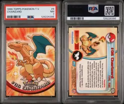 1999 TOPPS POKEMON TV #6 CHARIZARD PSA 7 - Image 3