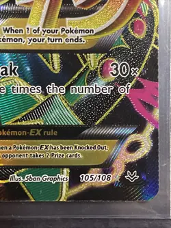 Mega M Rayquaza FA EX 105/108 Pokemon Roaring Skies 2015 LP-MP - Image 5