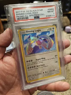 Shining Lugia SM82 Promo Holo , PSA 8 Pokemon TCG - Image 1
