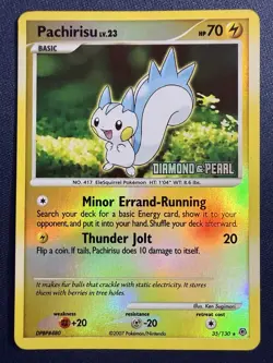 Pachirisu - [Diamond & Pearl] 035/130 Pokemon Burger King Promo Reverse Holo MP - Image 1