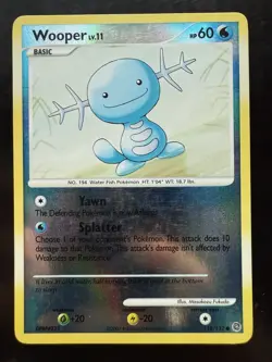 Pokemon Wooper 118/132 Secret Wonders Reverse Holo (LP) - Image 1