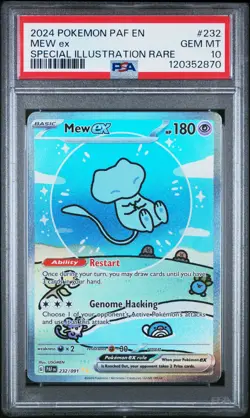 2024 POKEMON PAF EN-PALDEAN FATES SPECIAL ILLUSTRATION RARE #232 MEW EX PSA 10 - Image 1