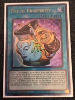 Yugioh Pot Of Prosperity RA01-EN066 Ultimate Rare 1st Edition NM - Image 1
