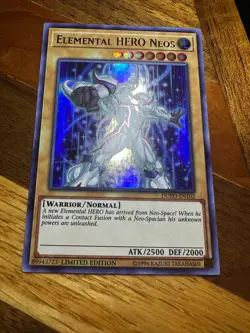 Elemental HERO Neos DUPO-EN102 Limited Edition Ultra Rare LP + BONUS - Image 1