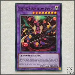 Starving Venom Fusion Dragon - FIGA-EN060 - Super Rare 1st Edition Yugioh - Image 1