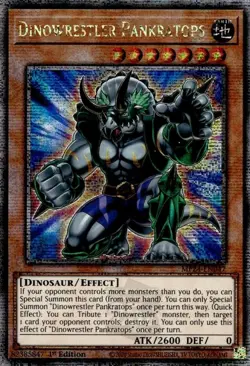 Yugioh! LP Dinowrestler Pankratops - MP24-EN047 - Quarter Century Secret Rare - - Image 1