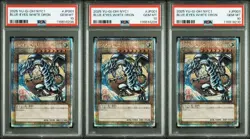 PSA 10 Yu-Gi-Oh! Blue-Eyes White Dragon Ukiyoe Edition 25th Sequential Set of 3 - Image 1