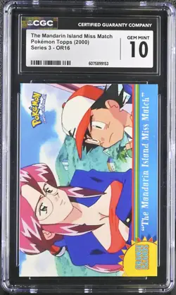CGC 10 The Mandarin Island Miss Match 2000 Series 3 Topps OR16 Pokemon Card - Image 1