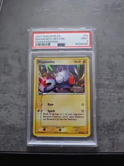 2007 Pokemon EX Power Keepers # 54 Magnemite Reverse Foil PSA 9 Card MINT! - Image 1