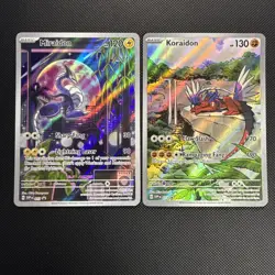 Koraidon 014 & Miraidon 013 NM Black Star Promo Pokemon TCG cards - Image 1