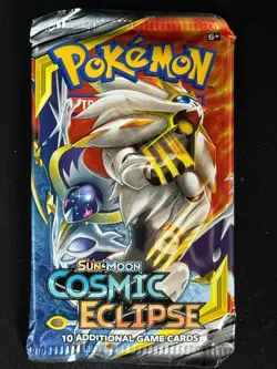 Pokemon Card - Cosmic Eclipse - Sun & Moon - 10 Card Booster Pack New - Image 1