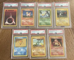 1999 Pokemon Game Base Set PSA 9 Graded Cards - Lot of 7 - Image 1