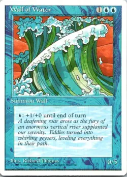 Wall of Water Magic The Gathering Fourth Edition Lightly played - Image 1