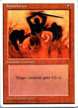 Immolation Magic The Gathering Fourth Edition Lightly played - Image 1